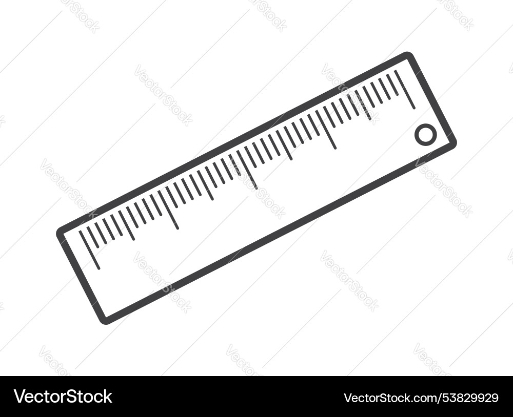 Ruler icon in flat style measuring tool Vector Image