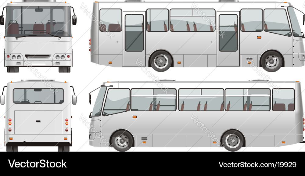 Urban passenger mini-bus Royalty Free Vector Image