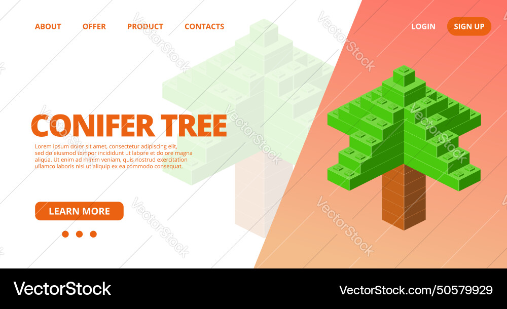 Web template with a tree Web template with a tree vector image