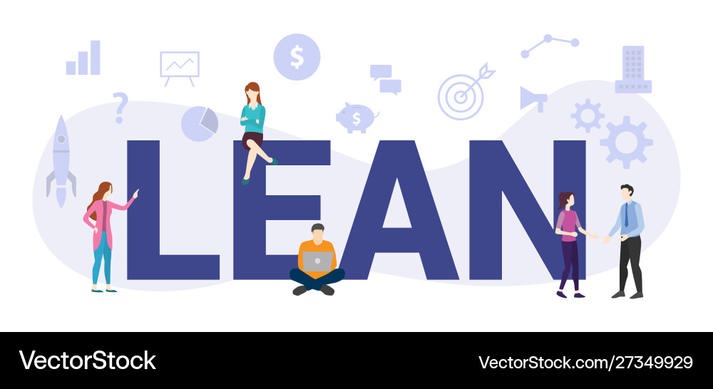 Workflow Management & Lean Concepts vector image