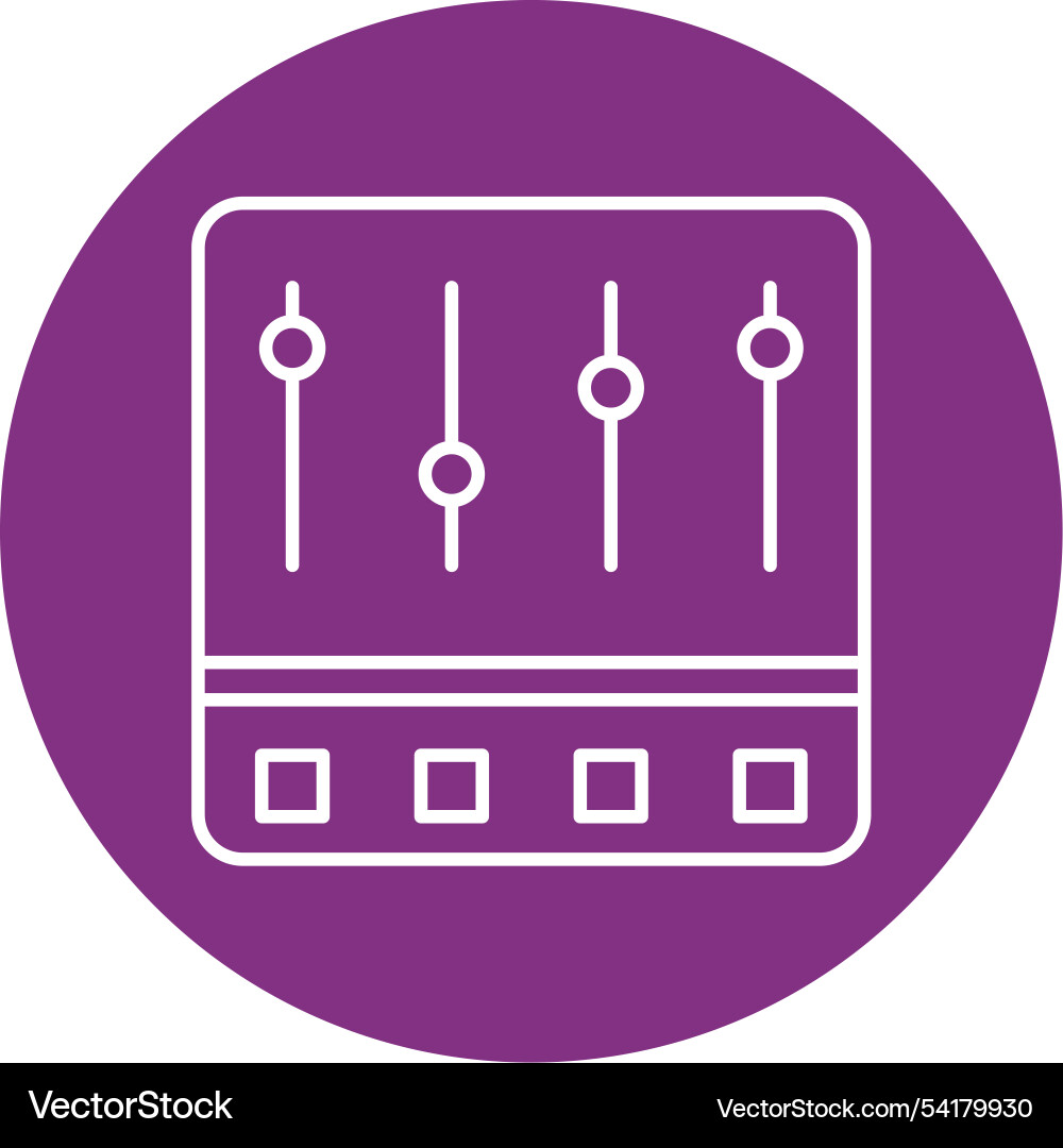 Control panel line circle icon Vector Image
