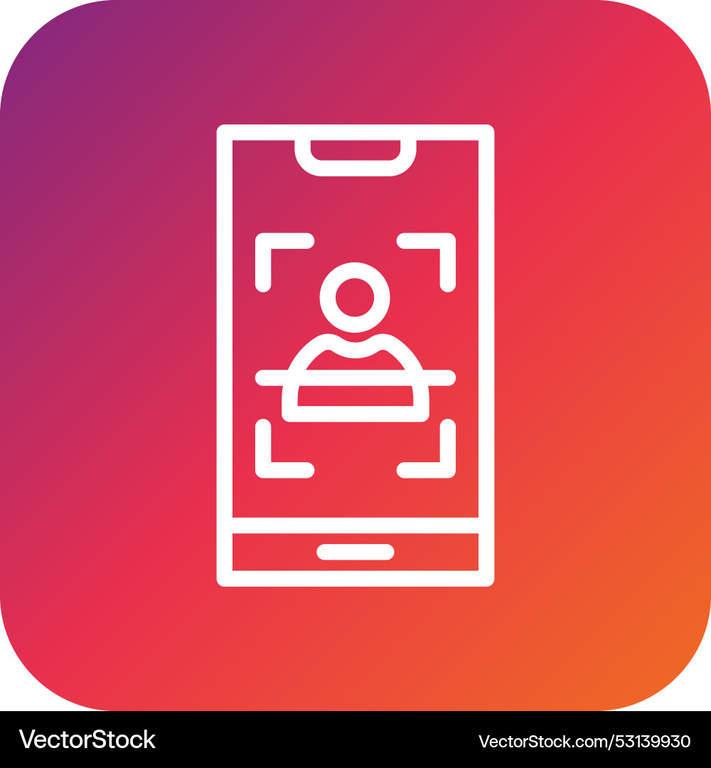 Face scan icon design Vector Image