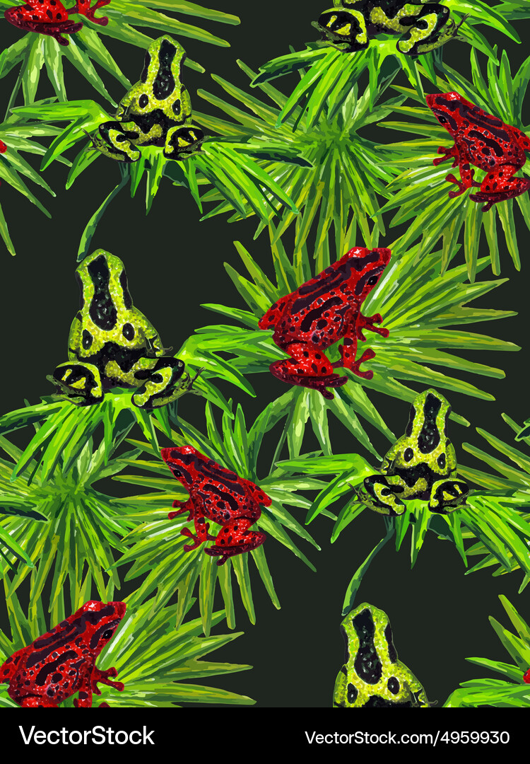 Frog pattern Vector Image