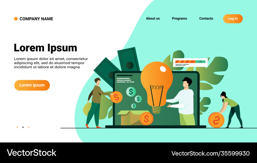 Investitions- und Crowdfunding-Konzept Investitions- und Crowdfunding-Konzept vektorbild