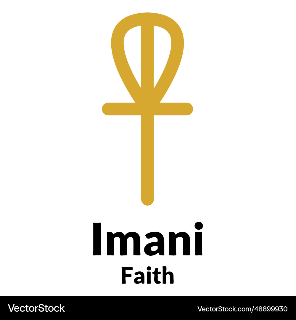 Kwanzaa icons imani vector image