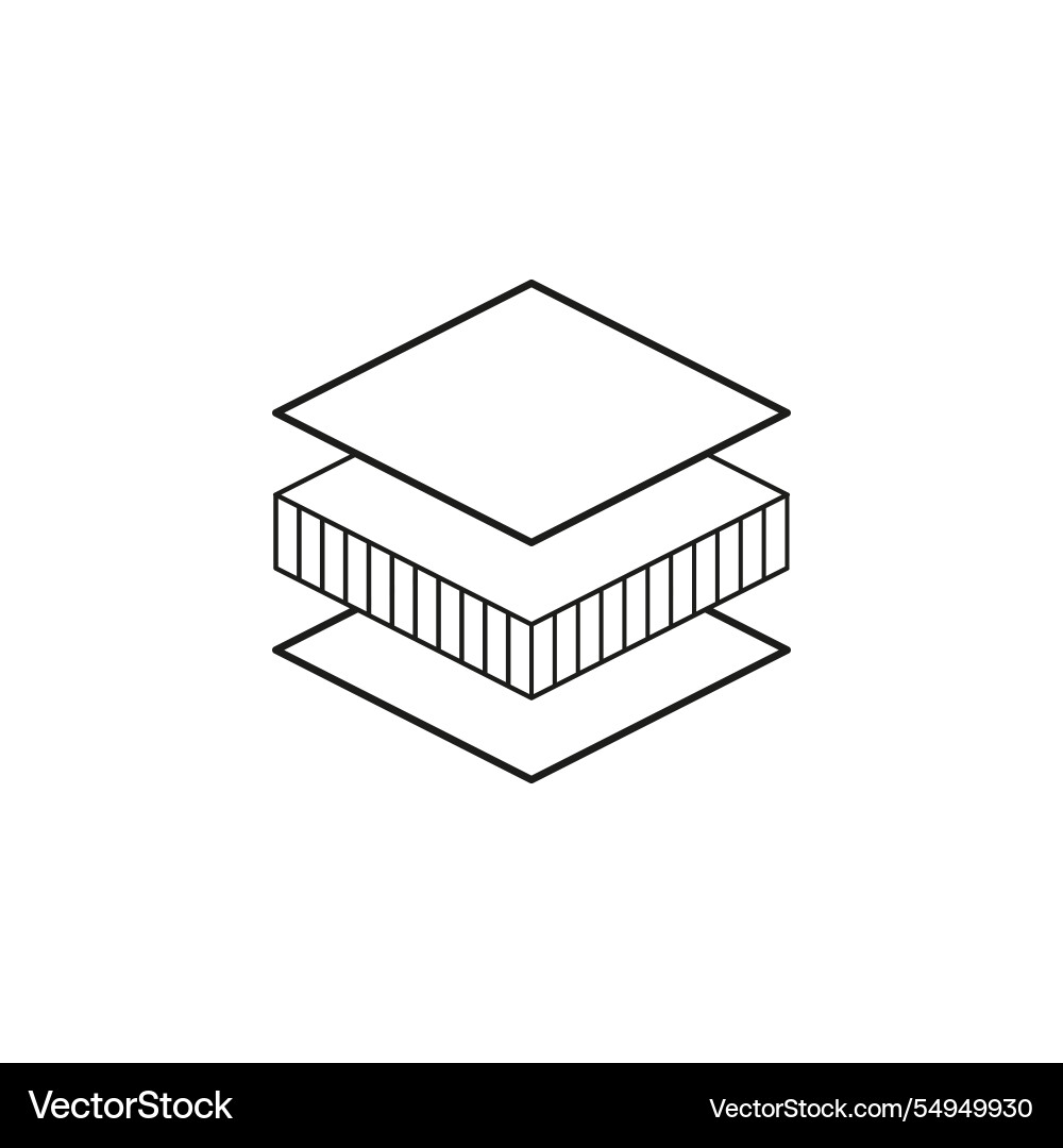 Layered structure icon geometric layers Royalty Free Vector