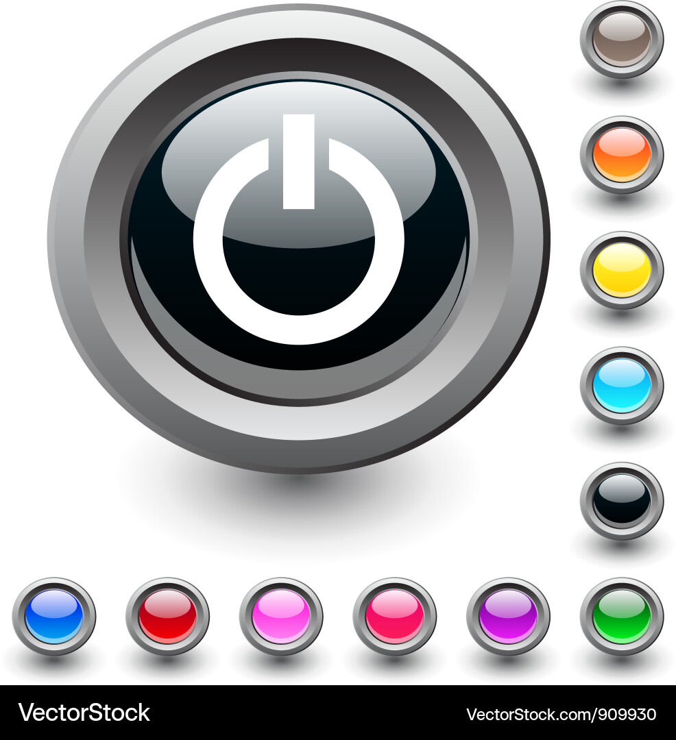 Power Button Icon vector image