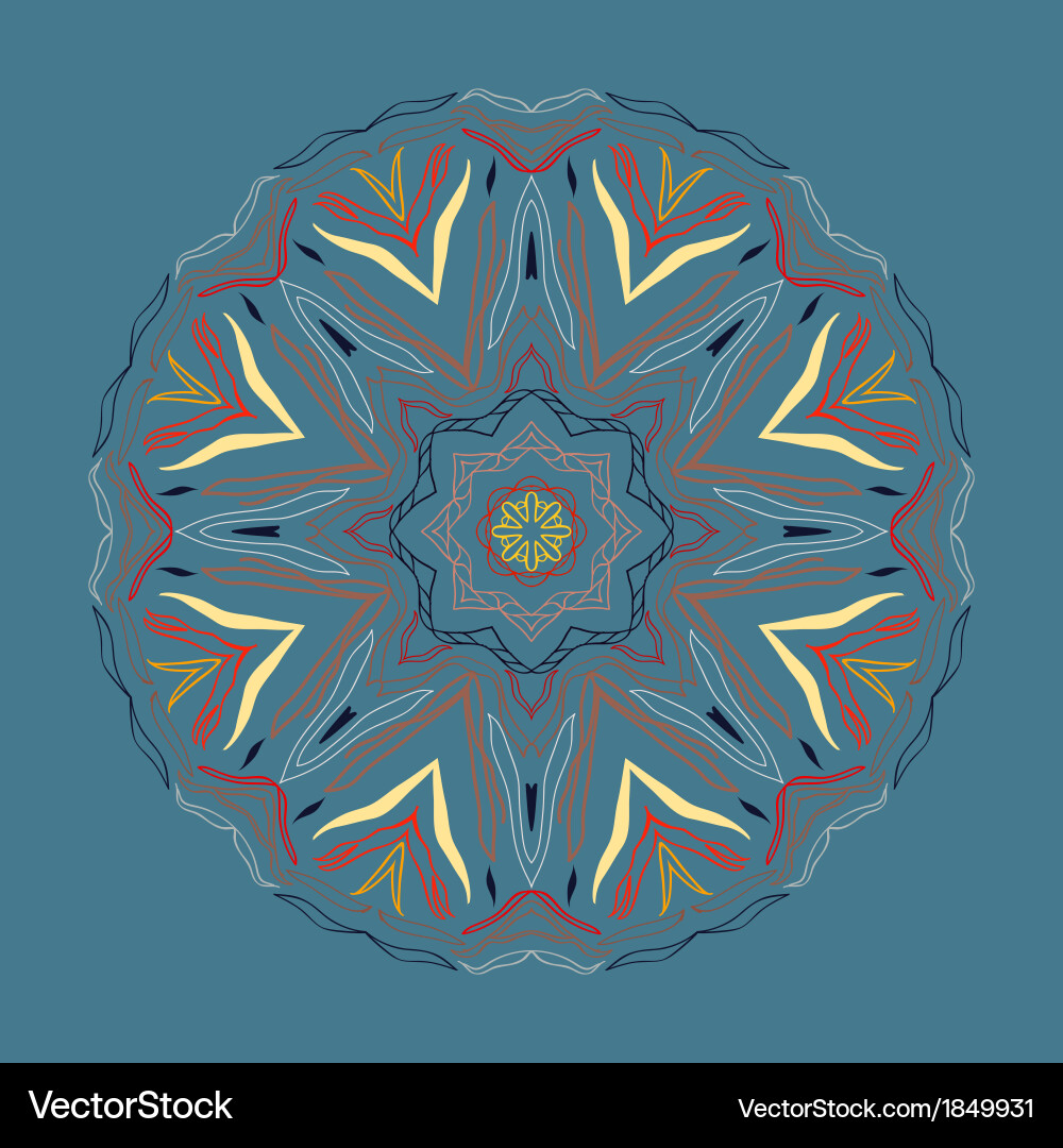 Abstract round seamless pattern Vector Image