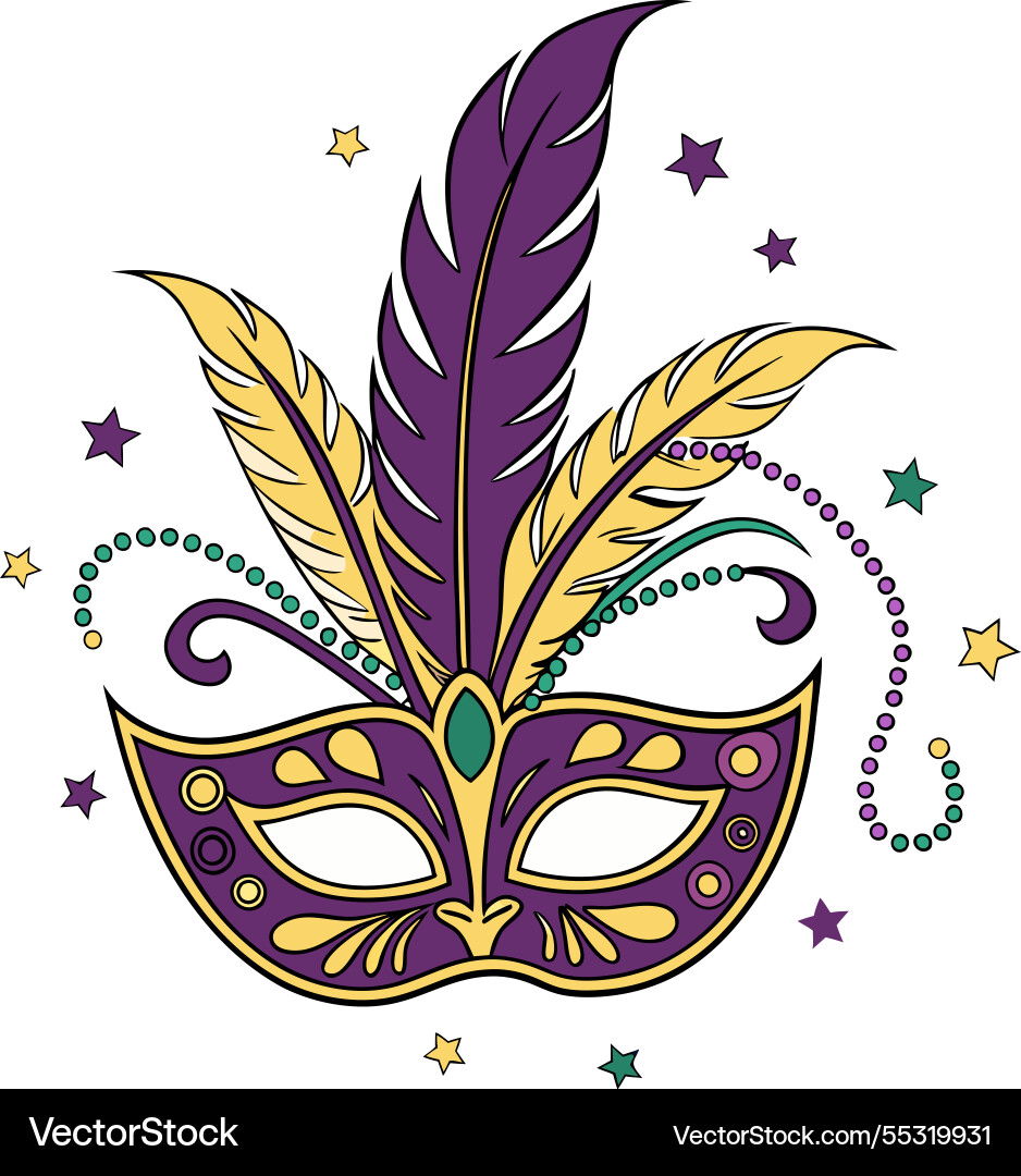 Mardi gras mask designs Royalty Free Vector Image