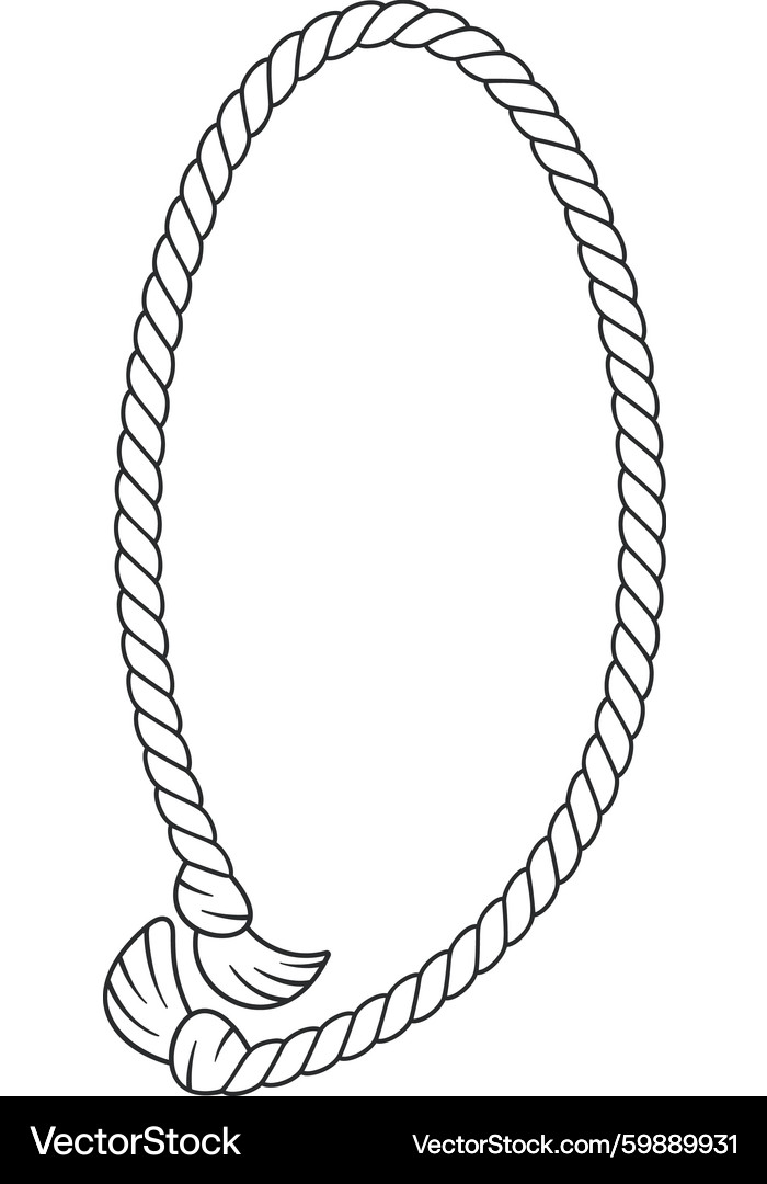 Rope Frame Border Template Royalty Free Vector Image