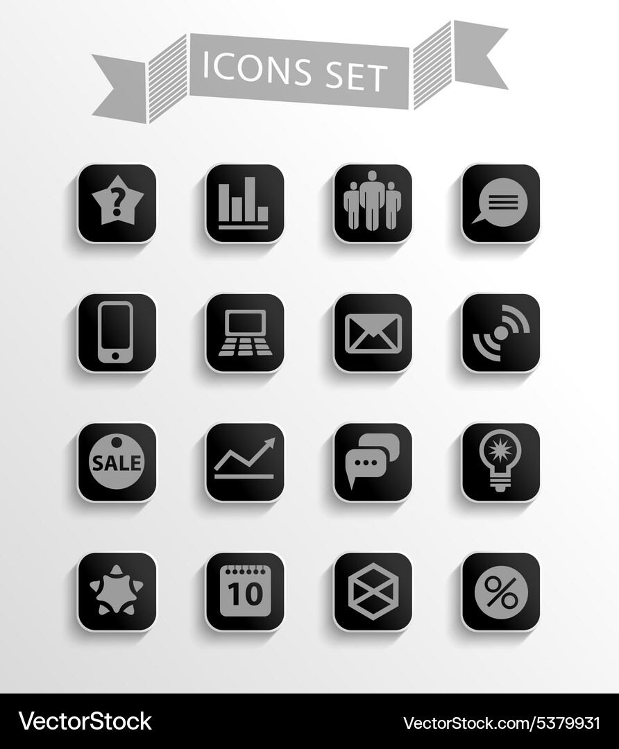 Set of web icons Vector Image