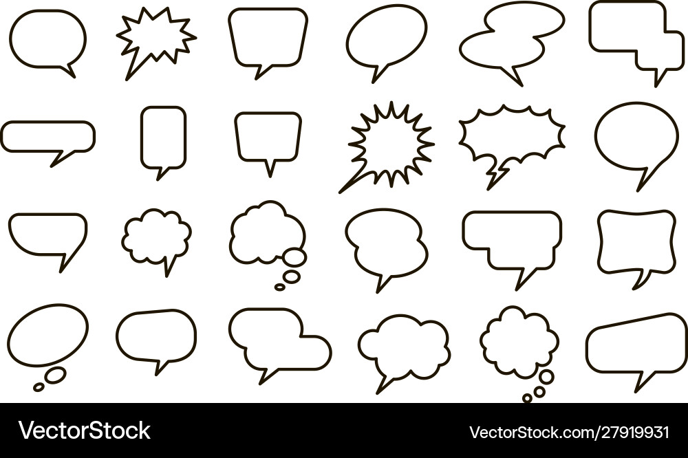 Speech Bubbles & Balloons Vector Image