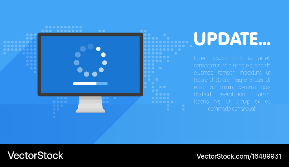 System software update and upgrade concept Vector Image