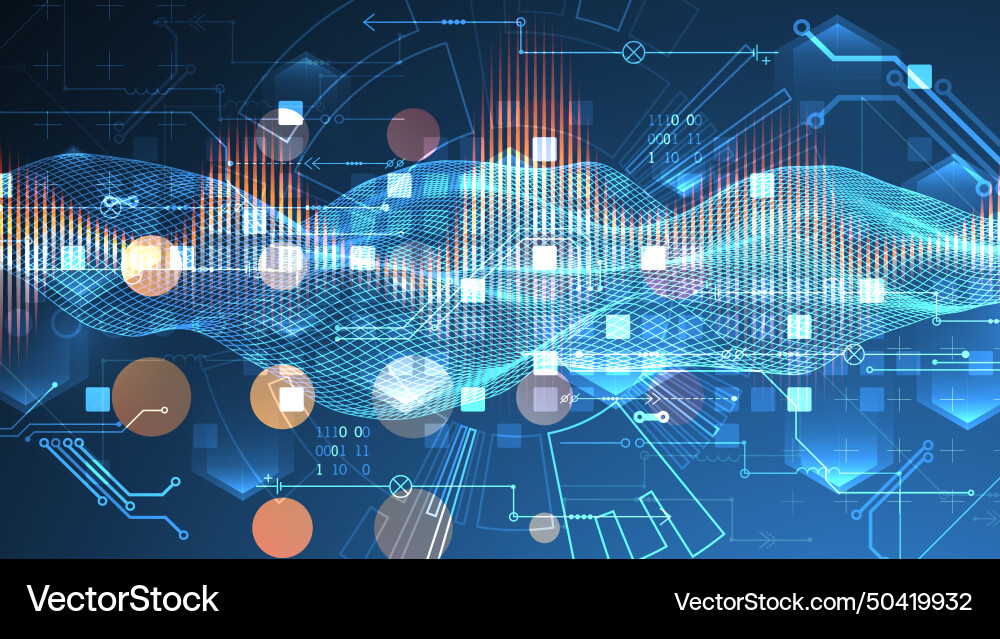 Big data abstract digital futuristic Big data abstract digital futuristic vector image