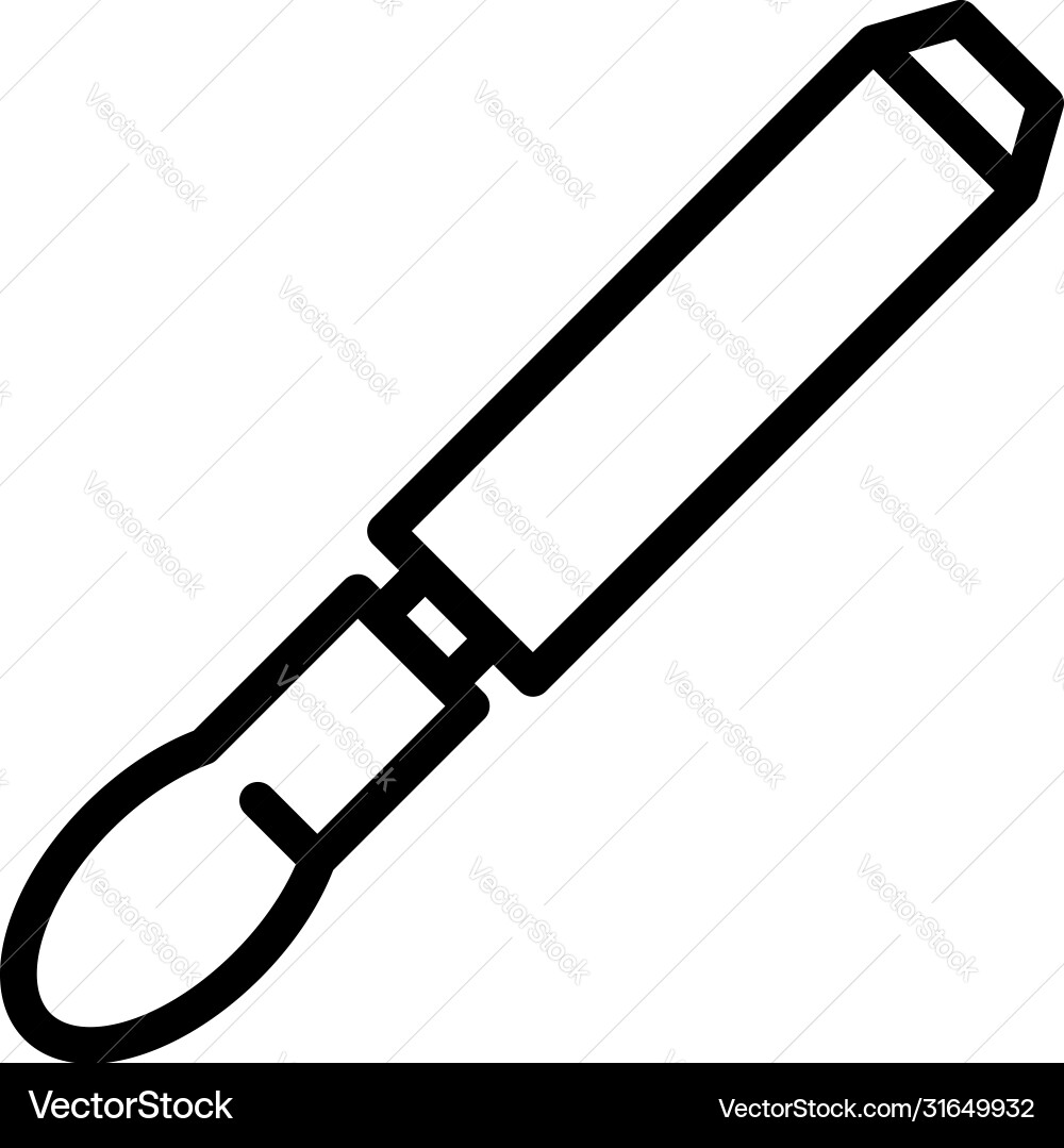 Chisel sharp icon outline style Vector Image