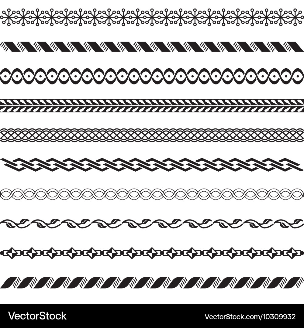 Classical Border Patterns vector image