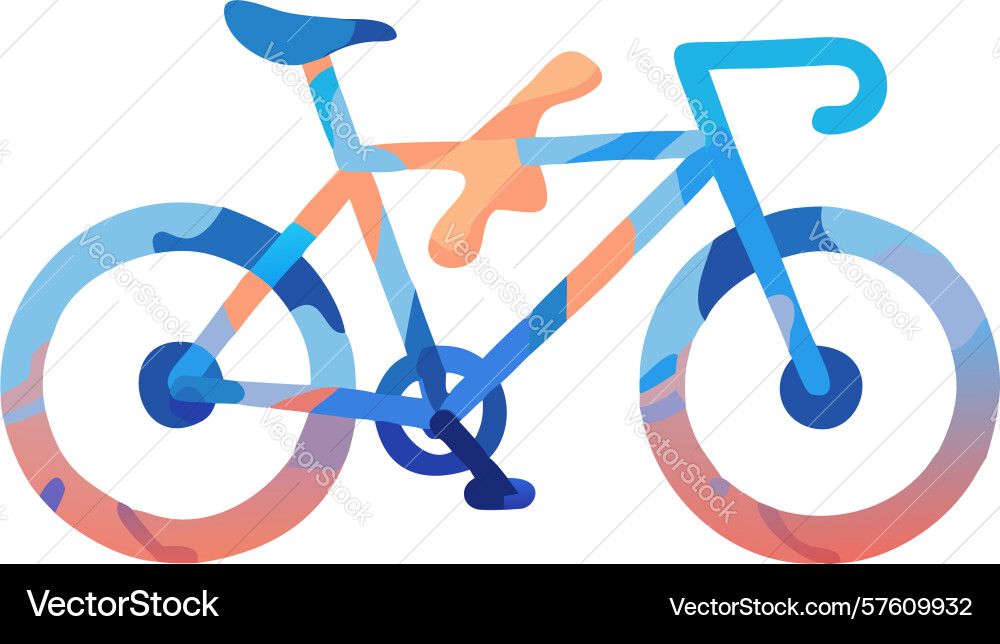 Dynamic gradient bicycle design generative ai vector image