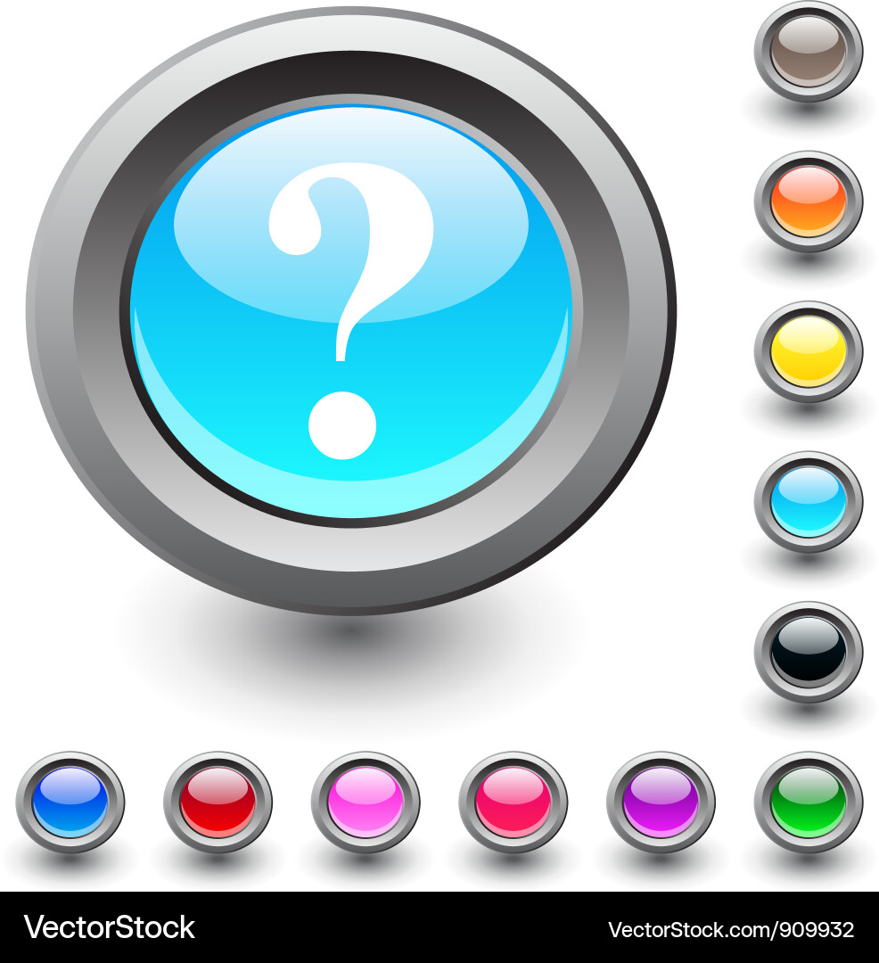 Help round button Vector Image