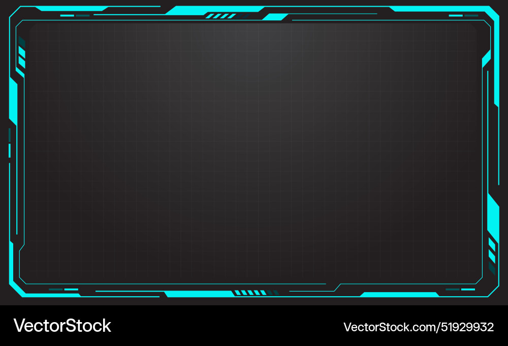 Hud frames blue grey user interface elements Hud frames blue grey user interface elements Vector Image