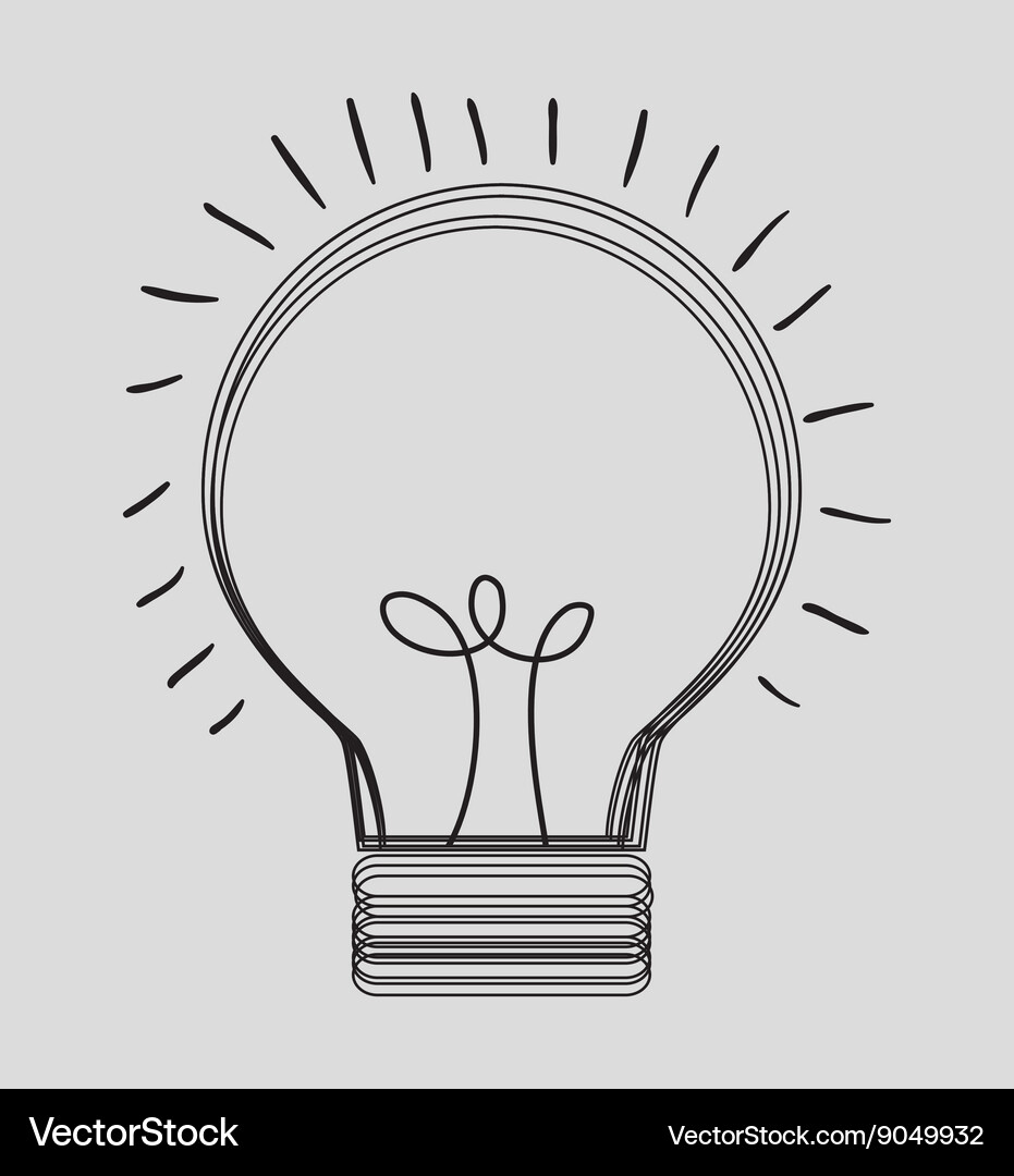 Idea design light bulb icon flat – Royalty-Free Vector | VectorStock