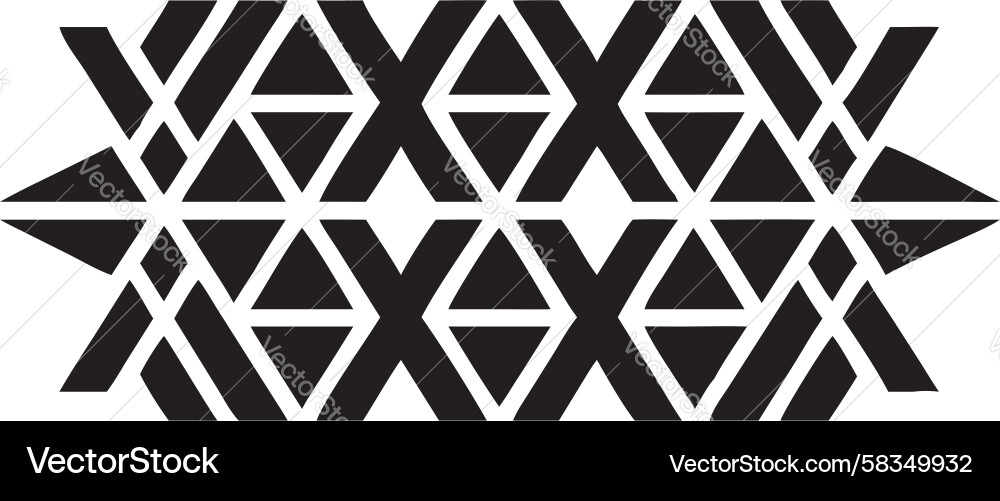 Interlocked Triangular Pattern Vector Image