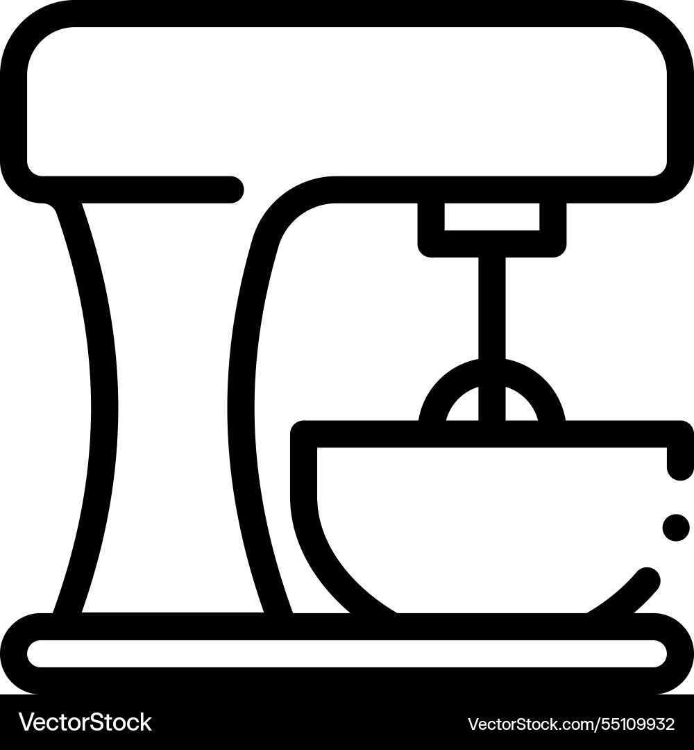 Mixer icon thin linear style design isolated Mixer icon thin linear style design isolated Vector Image