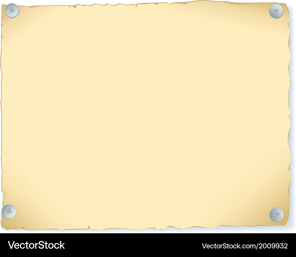 Old paper attached buttons Vector Image