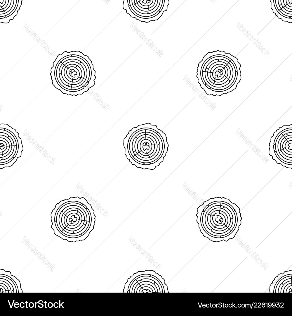 Tree rings pattern seamless Tree rings pattern seamless vector image
