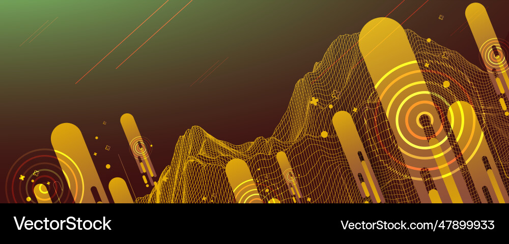Abstract wave is made in a frame style template Abstract wave is made in a frame style template vector image