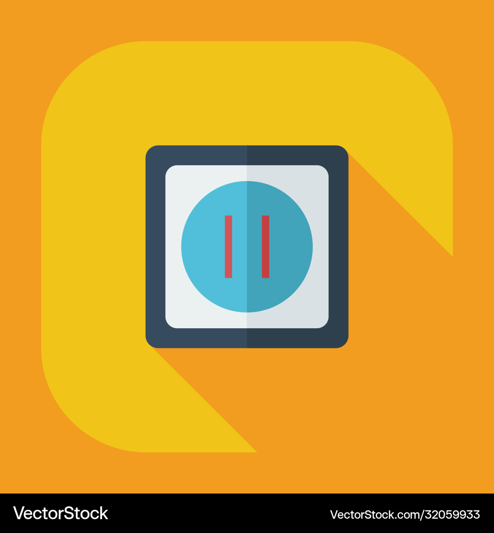 Flat modern design with shadow icons socket vector image
