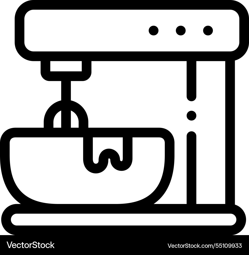 Mixer icon thin linear style design isolated Mixer icon thin linear style design isolated vector image