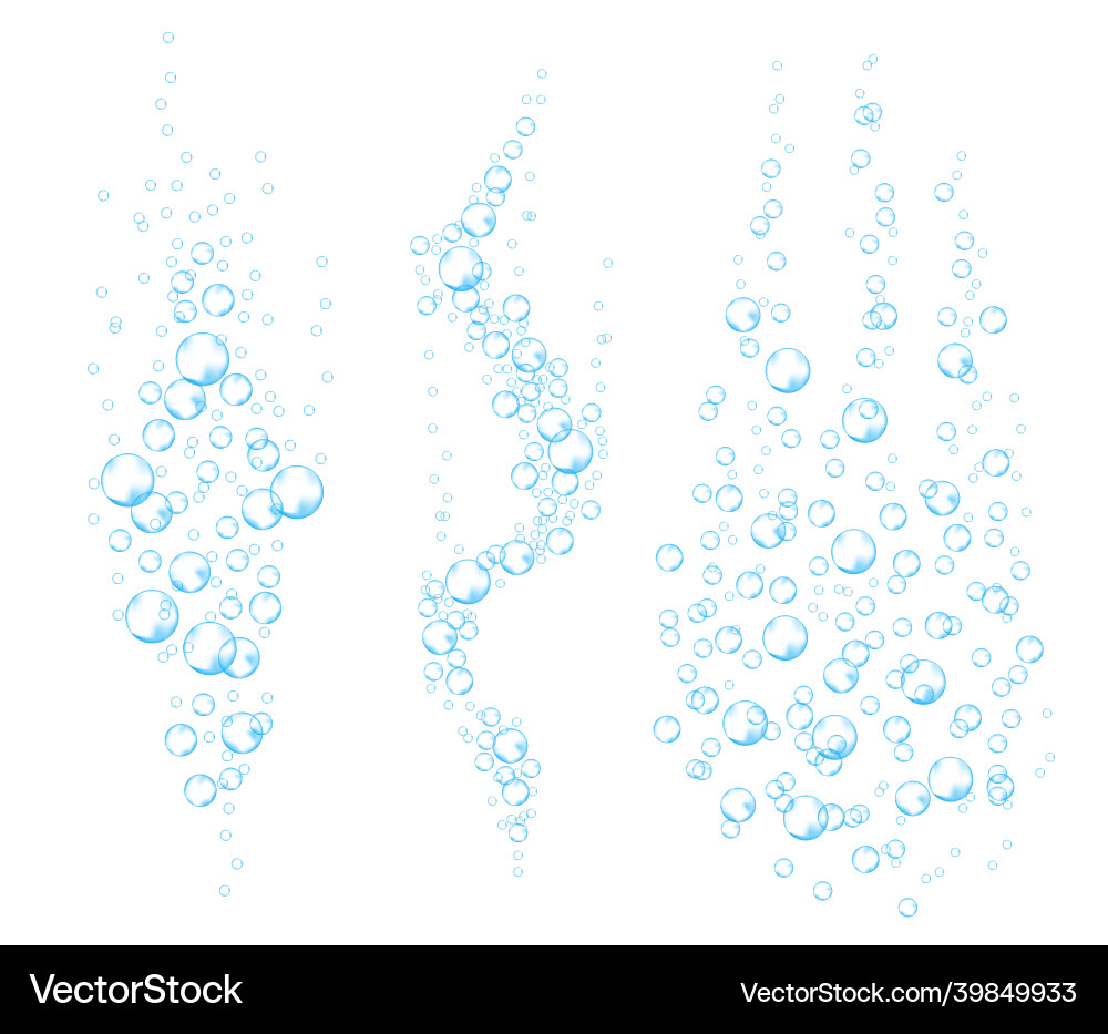 Underwater bubbles of fizzing soda streams air Underwater bubbles of fizzing soda streams air vector image