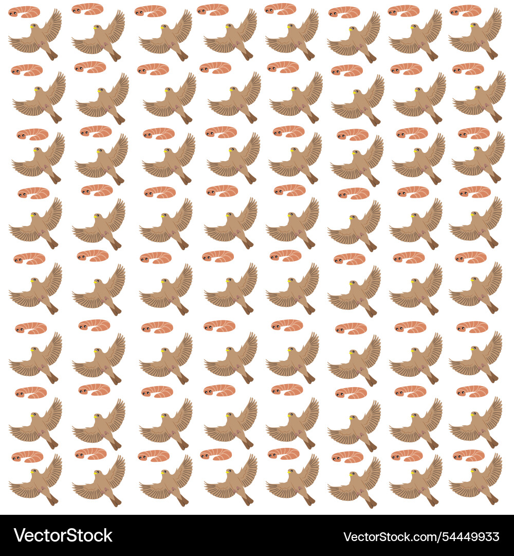Worm sparrow with fruit as a pattern background Worm sparrow with fruit as a pattern background vector image