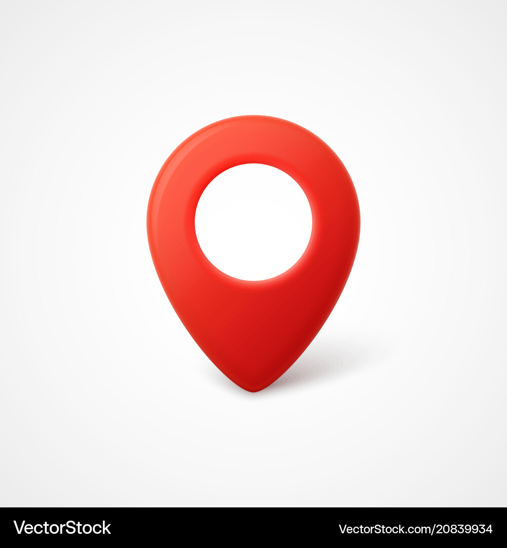3d map pointer icon markers 3d map pointer icon markers vector image