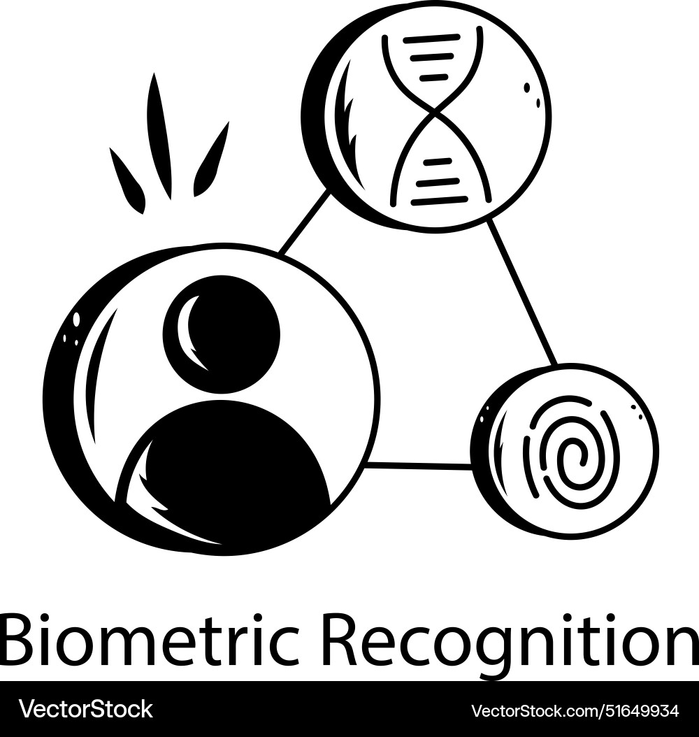 Biometric recognition Royalty Free Vector Image
