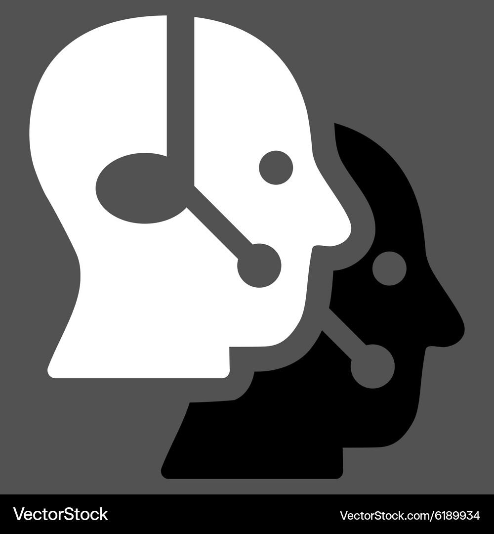 Call center operators icon Vector Image
