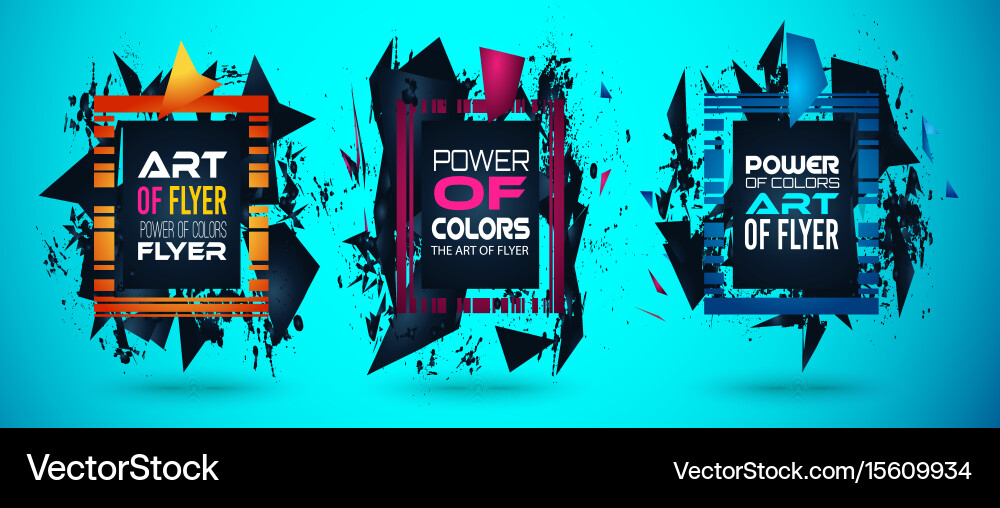 Futuristic frame art design with abstract shapes vector image
