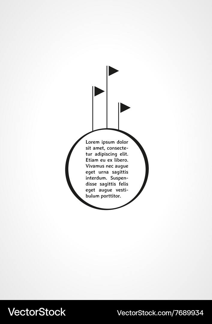 Three flags and circle Vector Image