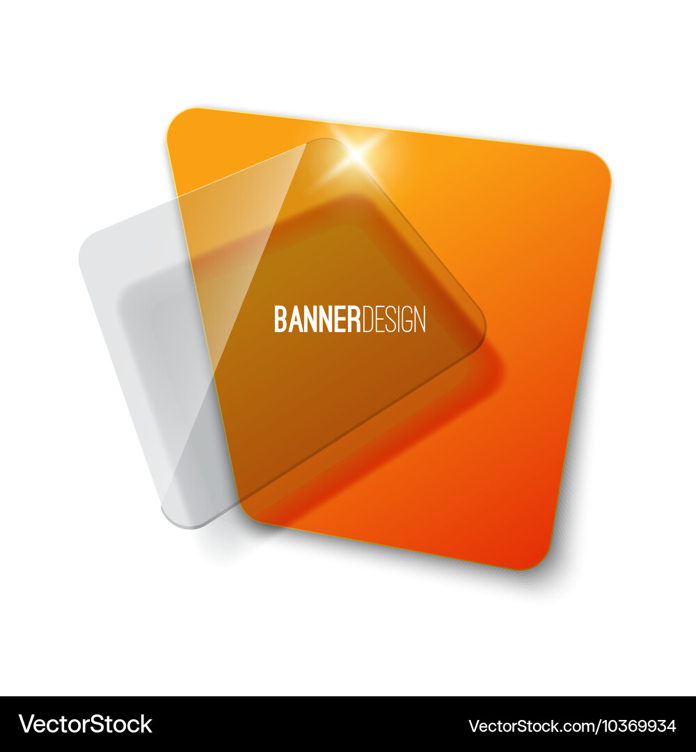 Transparent Banner with Abstract Shapes vector image