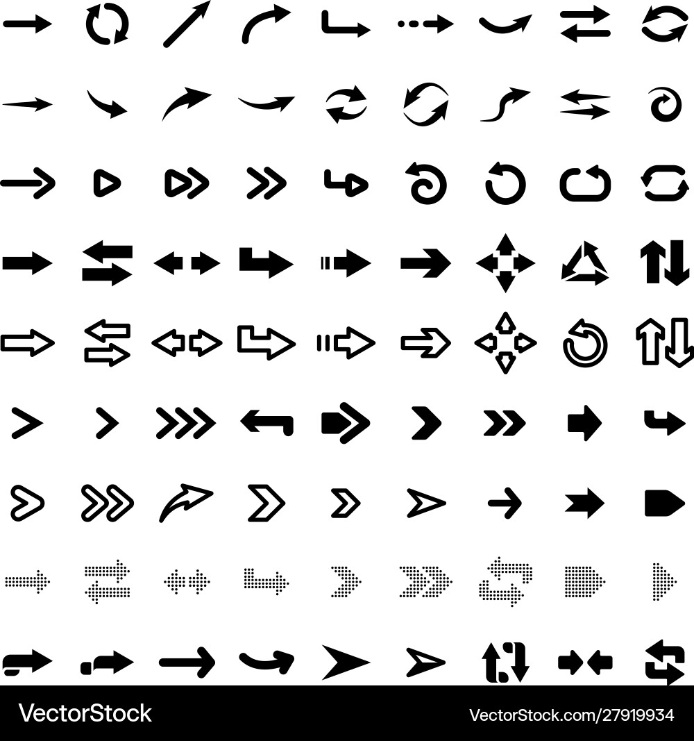 Web arrows user pointer arrow sign interface Web arrows user pointer arrow sign interface vector image
