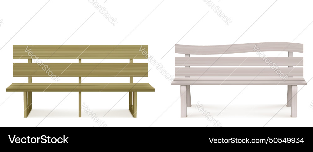 Wooden bench for park or backyard decoration Vector Image