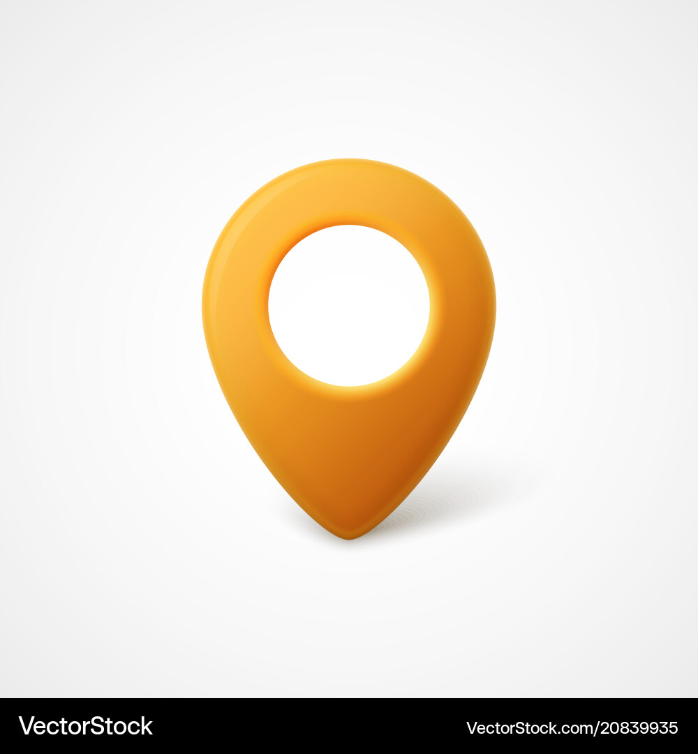 3d map pointer icon markers 3d map pointer icon markers vector image