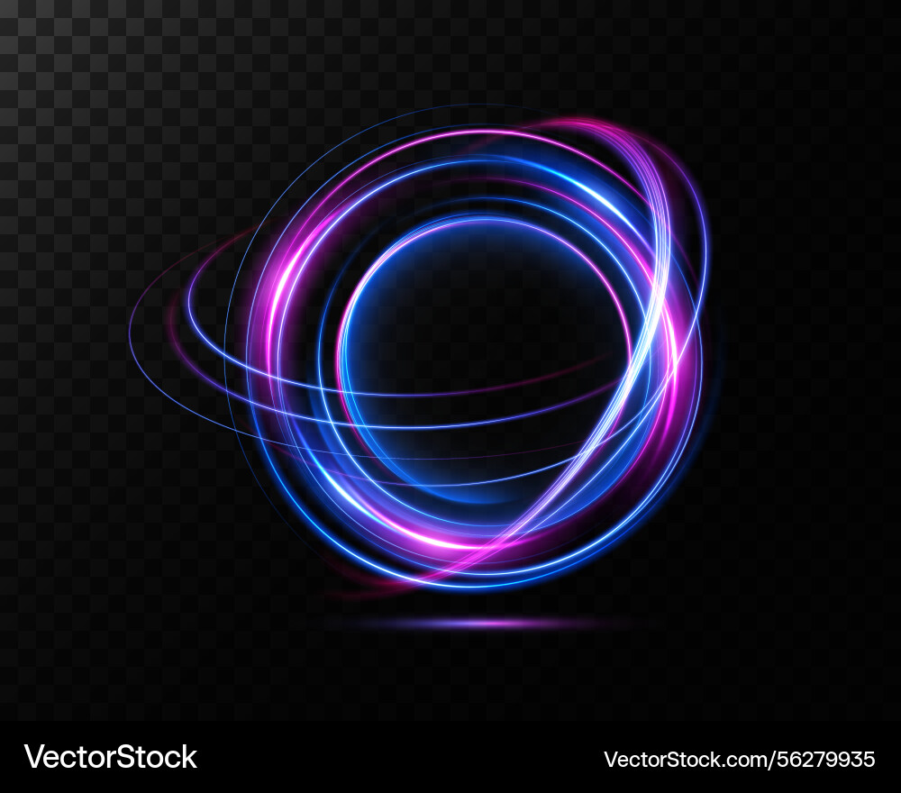 An abstract glowing circle accompanied by dynamic An abstract glowing circle accompanied by dynamic vector image