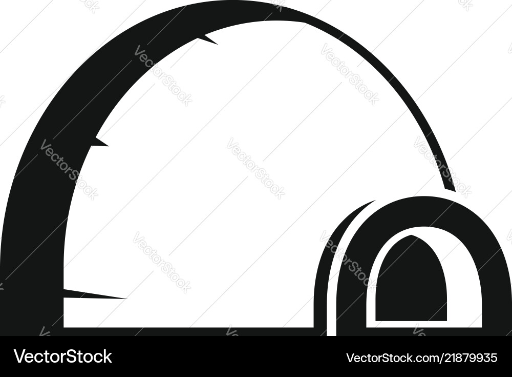 Arctic igloo icon simple style Arctic igloo icon simple style vector image