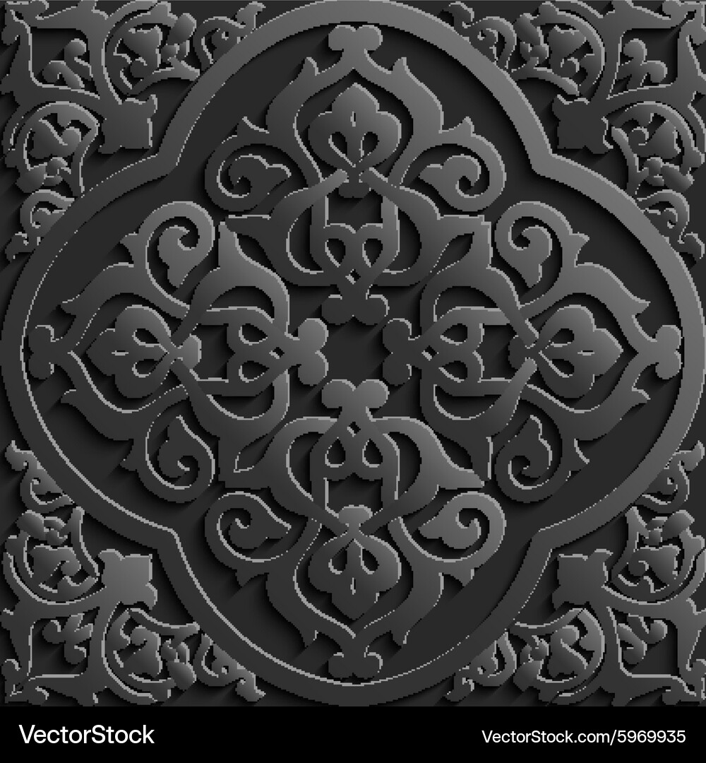 Background with seamless pattern in islamic style Vector Image