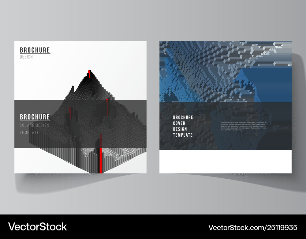 Minimal layout two square format covers Minimal layout two square format covers Vector Image