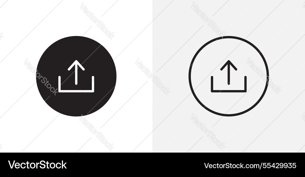 Upload icons pack for apps and ui ux desigs vector image