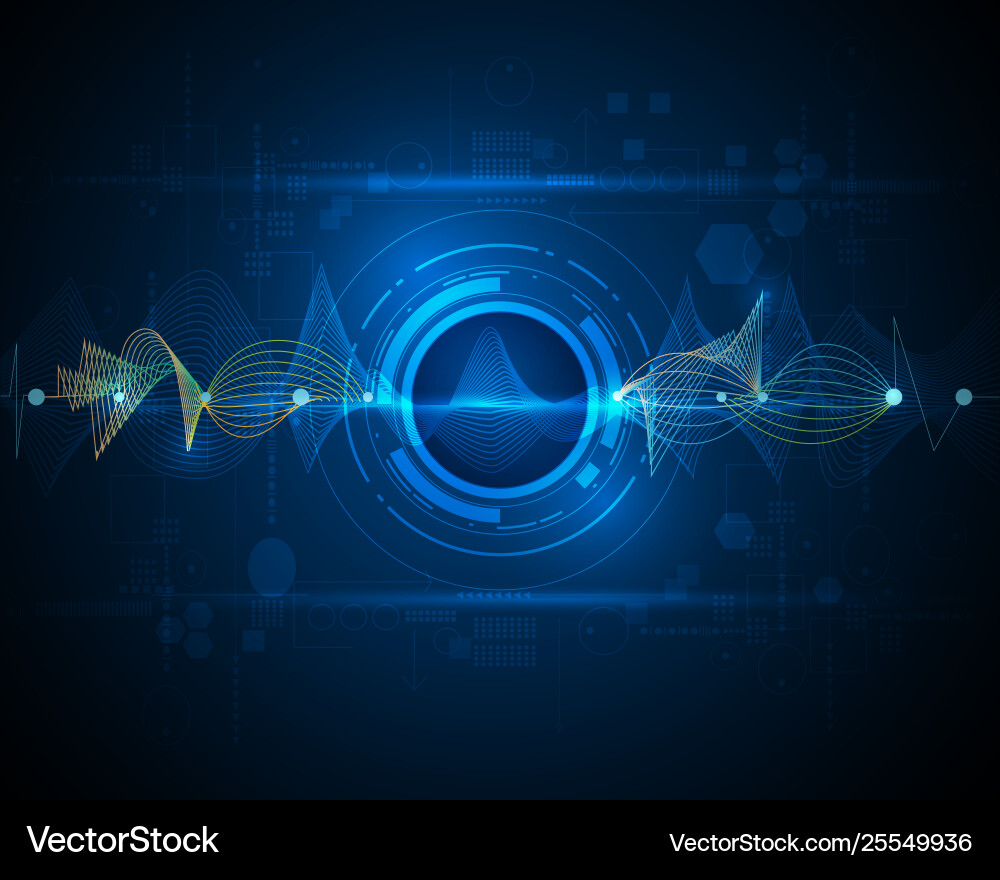 Abstract futuristic wave-digital technology