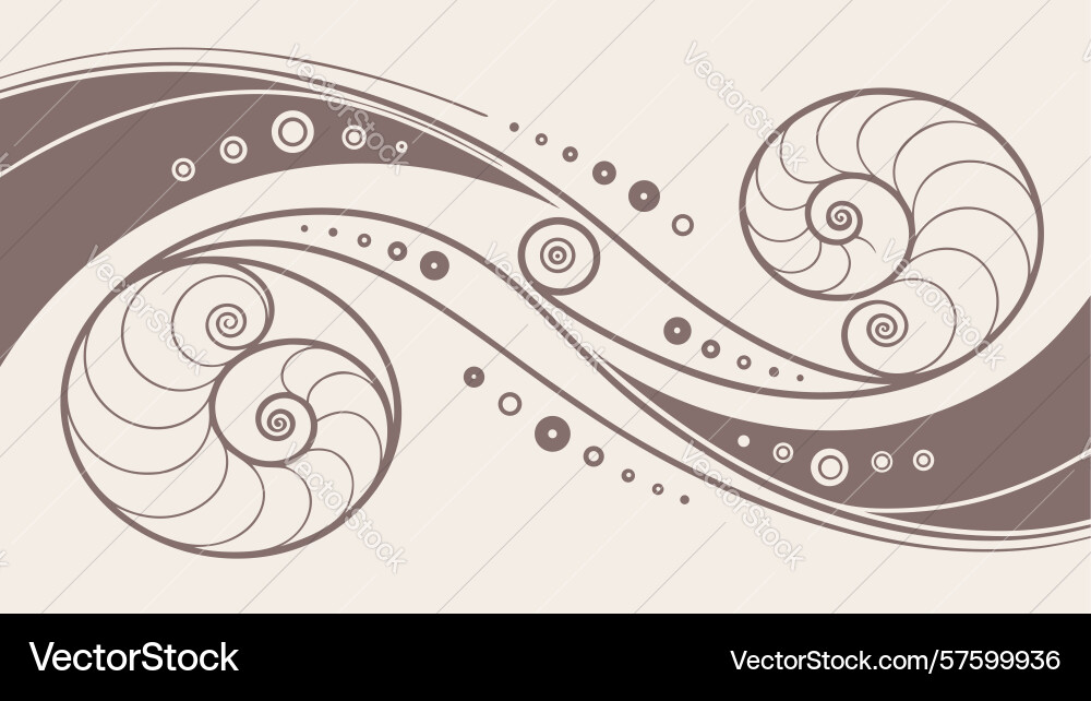Abstract swirling dots and circles pattern design vector image
