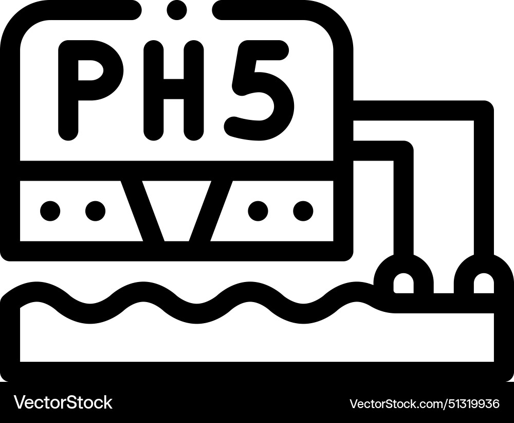 Acidity icon thin linear style design isolated Vector Image